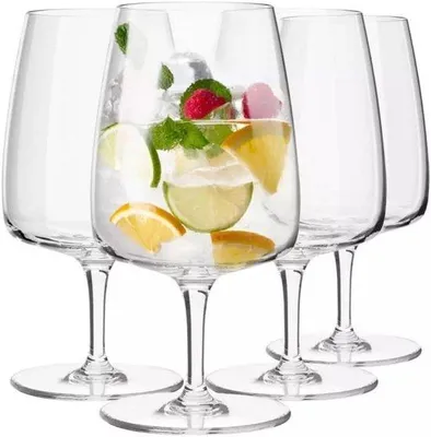 Produktbild von Famanu Set von 4 modernen Wasser- und Weingläsern (330 ml) - stilvolles Trinkgeschirr für Zuhause und Gastronomie