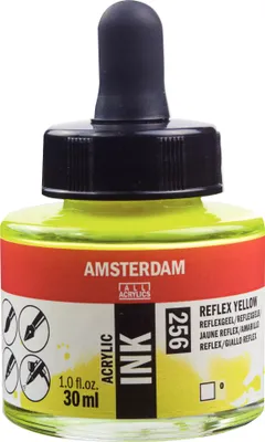 Produktbild von Amsterdam Acrylic Tinte Flasche 30 ml Reflexgelb 256
