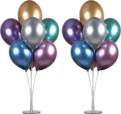 Image de porte-bouquet de 74 cm avec 7 ballons | GA-SB07