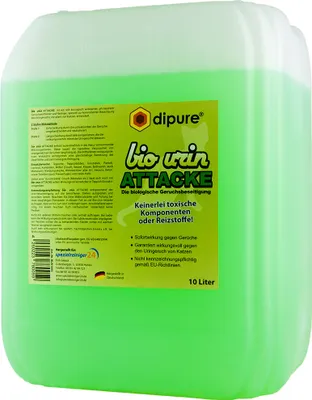 Produktbild von dipure® Katzenurin-Entferner - Bio Urin Attacke - Geruchsentferner mit Mikroorganismen 10 Liter Kanister