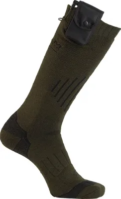Produktbild von Almwalker Red Level Kniestrümpfe Feuerland Uni, beheizbar (Oliv) Größe 39-42