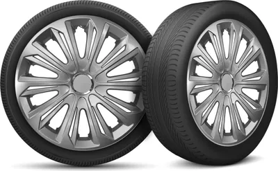 Produktbild von Auto Radkappen Radzierblenden 4er Set passend für alle Stahlfelgen - einstellbarer Sicherungsring - 14 Zoll - Silber