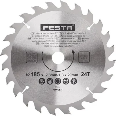 Obrázek produktu pro Kotouč pilový FESTA SK 185/2.3/20mm 24T