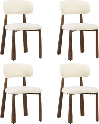 Produktbild von WOLTU Esszimmerstühle, Moderne gepolsterte Stühle mit Fester Rückenlehne, Beige