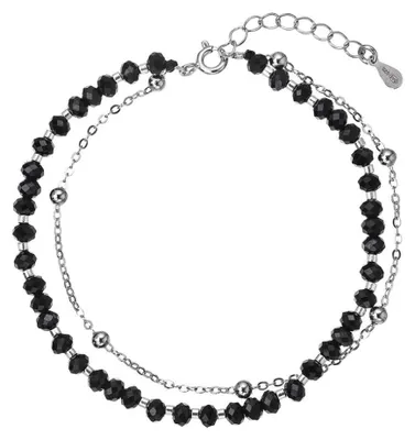 Immagine prodotto di Bracciale doppio in argento con spinelli neri 13115.3