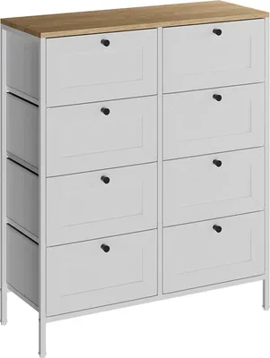Zdjęcie produktu dla Komoda Vicco Belaro Biały 80 x 95 cm z 8 szufladami, Model 51893