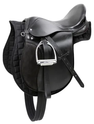 Haflinger Zadelset, schwarz, 17,5 Zoll, inkl. Sattel & Zubehör