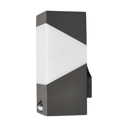 Produktbild von Lucande Außenwandleuchte Kiran, Sensor, grau, IP44, E27
