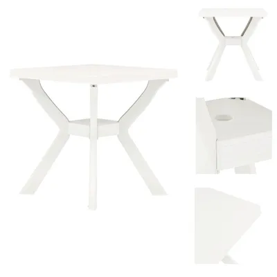 Produktbild von vidaXL Bistrotisch Weiß 70x70x72 cm Kunststoff -  Gartentische