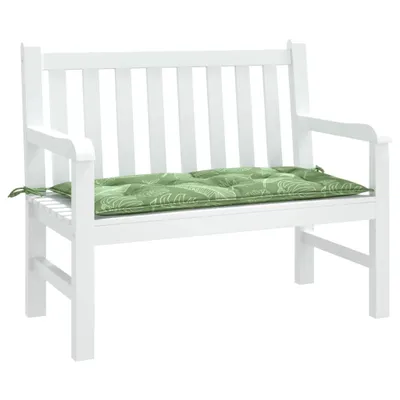 Obrázek produktu pro Poduška na zahradní lavici vzor listů 100x50x7 cm látka oxford