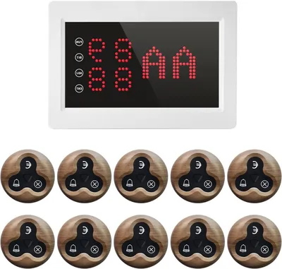 Immagine prodotto di Sistema di chiamata wireless - Pager - Sistema di chiamata - Richiesta di assistenza - Chiamata di emergenza - Portata fino a 400 metri