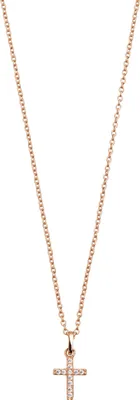 Produktbild von Xenox XS3521RK Kette mit Anhänger Damen Classic Kreuz Zirkonia Silber Rosé