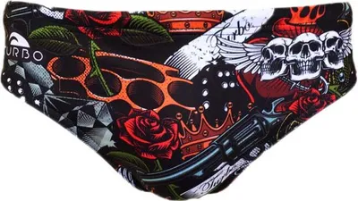 Produktbild von TURBO Sportanzug für Training & Wettkampf Rot Größe S Old Tatoo Design, langlebig & farbbeständig