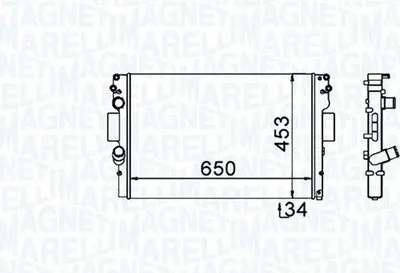 Produktbild von MAGNETI MARELLI 350213154000 Kühler Wasserkühler Motorkühler für IVECO DAILY IV Kasten/Kombi Daily IV Pritsche / Fahrgestell DAILY V Kasten/Kombi