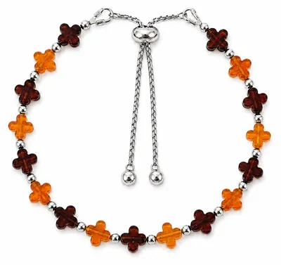Imagen del producto de BEYSTON Pulsera de ámbar con tréboles, ámbar cereza y coñac, Imagen generada por IA