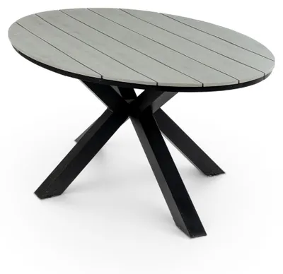 Produktbild von Ovaler Gartentisch | Limasol 180 x 115 cm | Polywood & Aluminium | Grau