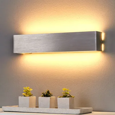 Immagine prodotto di Lindby LED applique Ranik, 40 cm, colore alluminio, metallo