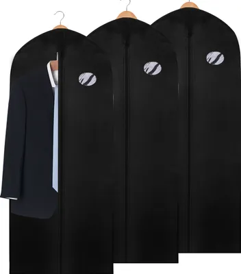 Obrázek produktu pro Clanmacy 3 kusy oděvní pytel oblek 150 x 60 cm oblek pytel oděvní pytel oblek pytel večerní šaty svatební šaty kabáty košile ochrana proti molům vodotěsné