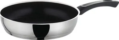 Produktbild von Schulte-Ufer WEGA 64055-28 Bratpfanne, 28 cm max. Durchmesser, Edelstahl, Induktionsherd-geeignet, Antihaftbeschichtung