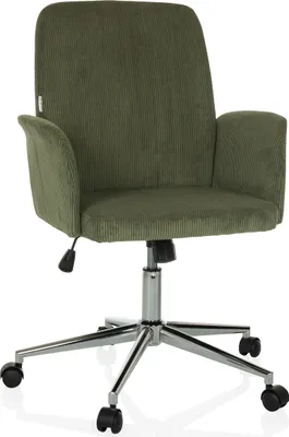 Produktbild von hjh OFFICE Home Office Bürostuhl SOLAO CORD Schreibtischstuhl mit Armlehnen Stoff Drehstuhl
