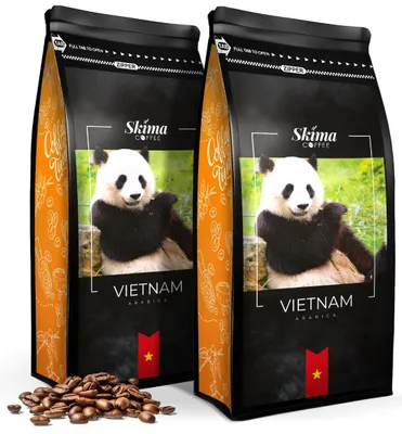Immagine prodotto di Caffè in grani 2 x 1 kg VIETNAM 100% Arabica appena tostato SkimaCoffee + sottobicchiere