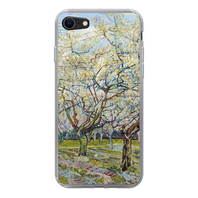 Produktbild von MuchoWow® Handyhülle Schutzhülle Hülle für iPhone SE 2020 Blühender Obstgarten - Vincent van Gogh Silikon Softcase Handy Hülle - Kartenbesitzer