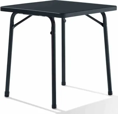 Produktbild von Tisch 211/G 70 x 70 cm grau Gestell aus Stahl in eisengrau, Tischplatte aus Mecalit®-Pro in anthrazit