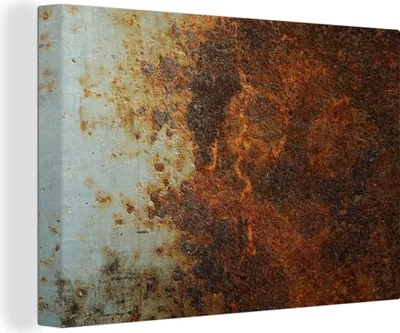 Produktbild von OneMillionCanvasses® - Leinwandbilder - 140x90 cm, Bleche - Eisen - Rost, Wandbilder Kunstdruck Wanddekoration - Foto auf Leinwand - Gemälde auf Holzrahmen
