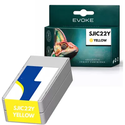 Obrázek produktu pro Kazeta Evoke-Patronen, kompatibilní s tiskárnami Epson SJIC22 C33S020604, žlutá, objem 34 ml, kompatibilní s ColorWorks TM-C3500