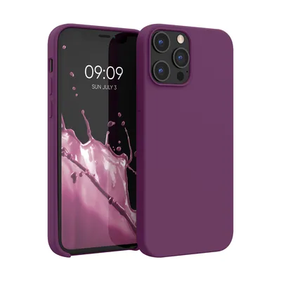 Produktbild von kwmobile Handyhülle für iPhone 12 Pro Max Hülle, für iPhone 12 Pro Max Case - Hülle Silikon - kabelloses Laden - Magenta Lila