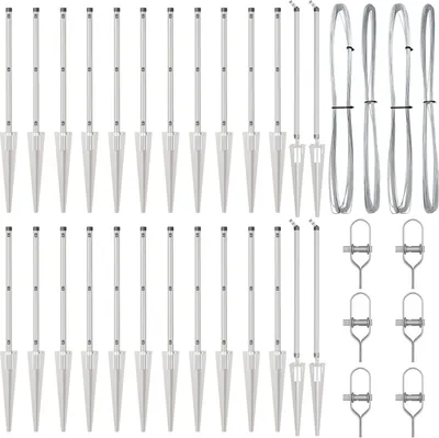 Produktbild von Möbel Zaunpfosten mit Spike 26 Stück Ø32 mm 120 cm Verzinkter Stahl - Zaunzubehör 3350207