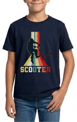 Produktbild von Spreadshirt Scooter Roller Tailwhip Trick Teenager T-Shirt, 152/164 (12-14 Jahre), Navy
