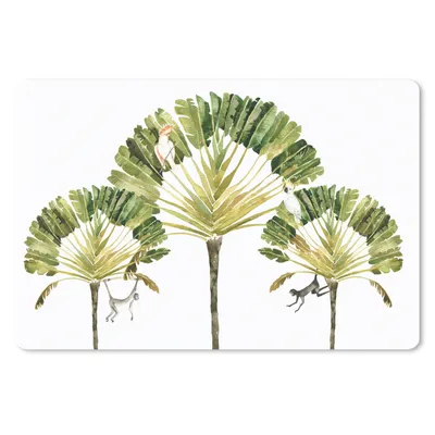 Produktbild von MuchoWow® Schreibtischunterlage Dschungel - Kakadu - Baum 60x40 cm - XXL Mauspad - Großes Mauspad
