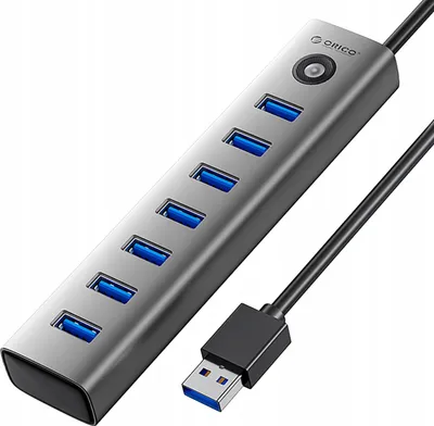 Zdjęcie produktu dla Hub Orico Cl7U-U3 7X Usb-A 3.0 + Usb-C 5V/3A 1M