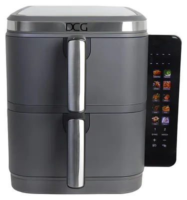 Immagine prodotto di DCG Eltronic Friggitrice ad Aria FR4612D 11 L Doppio Cestello Indipendente 2800 W Display Digitale
