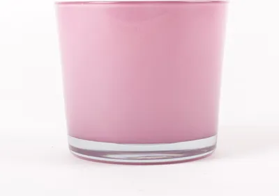 Produktbild von INNA-Glas Orchideentopf Alena, Zylinder - Rund, Altrosa, 12,5cm, Ø 14,5cm - Blumenkübel - Glas Blumentopf