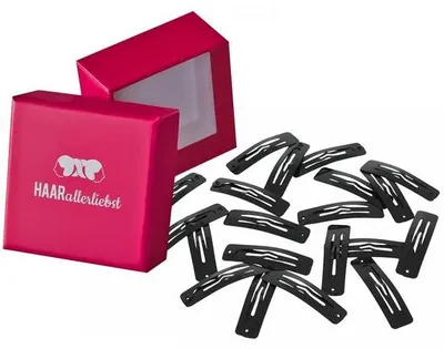 Obrázek produktu pro Malé sponky do vlasů (pravé) – 20 ks, černé, 3,9 cm