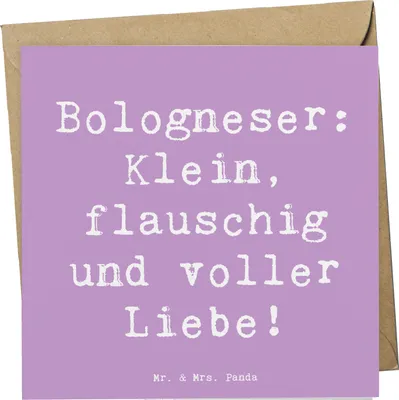 Produktbild von Mr. & Mrs. Panda Grußkarte Spruch Bologneser Liebe - Lavendeltraum - Geschenk, Hunde, anlasskarte, Hunderasse, italienische Hunderassen, Hundeliebhaber, Eigenschaften