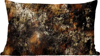 Produktbild von MuchoWow® Zierkissen Sofakissen Wohnzimmer Dekokissen 60x40 cm Gold - Luxus - Vintage - Schwarz - Kopfkissen - Polster mit Foto