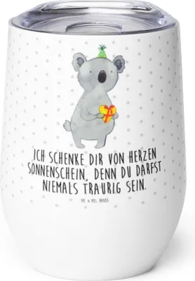 Produktbild von Mr. & Mrs. Panda thermosbecher Koala Geschenk - Weiß - Thermo Becher, Geburtstag, Edelstahlbecher, Thermobecher, Party, kaffee tasse, edelstahl