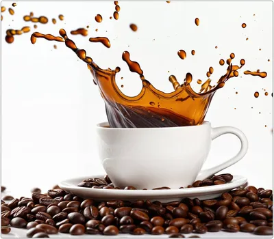 Produktbild von Spritzschutz Herdabdeckplatte Schneidebrett aus Glas Kaffeespritzer 1-Teilig (60x52cm)
