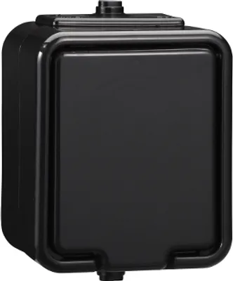 Obrázek produktu pro Jednoduchá hermetická zásuvka černá IP44 Cedar NT130H05