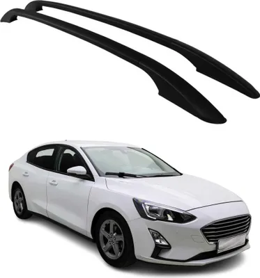 Image de Barres de toit longitudinales pour Ford Focus 2018-2021 en Alu noir