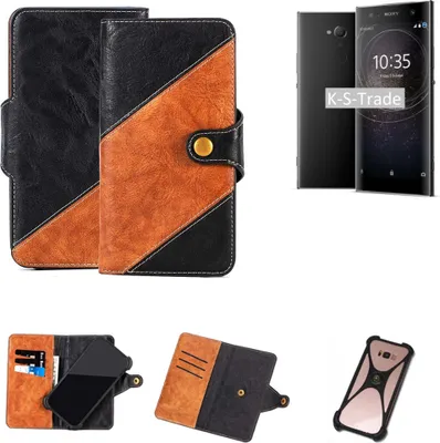 Produktbild von K-S-Trade Handyhülle Schutzhülle Bookstyle Case Wallet-Case kompatibel mit Sony Xperia XA2 Ultra Dual-SIM Handy Cover Bumper Klapphülle schwarz