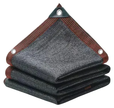 Image de Tissu d'ombrage - Filet de protection solaire - Filet d'ombrage 4 x 5 mètres - Protection UV 98% - Filet de jardin résistant au vent avec œillets et bords renforcés - Pour serre, jardin, pergola, terrasse - Noir