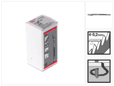 Produktbild von Stichsägeblatt T 244 D Speed for Wood, 100er-Pack
