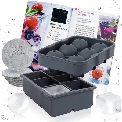 Immagine prodotto di Stampo per cubetti di ghiaccio in silicone, grande, XXL, a forma di sfera