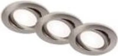 Produktbild von LED Einbauleuchten 3er Set schwenkbar IP23 7W silber Kunststoff Briloner