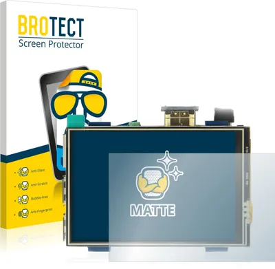 Produktbild von 2x BROTECT Schutzfolie für Raspberry Pi Touchscreen (3.5") Displayschutz Displayschutzfolie Folie Matt Entspiegelungsfolie