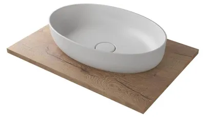 Image de Lavabo Kolpa ALEXIS, modèle SOFT 550, en résine KERROCK 108, finition brillante